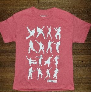 Fortnite Dance shirt Redand white  Boy size 10/12
